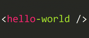 "hello-world" command-line output